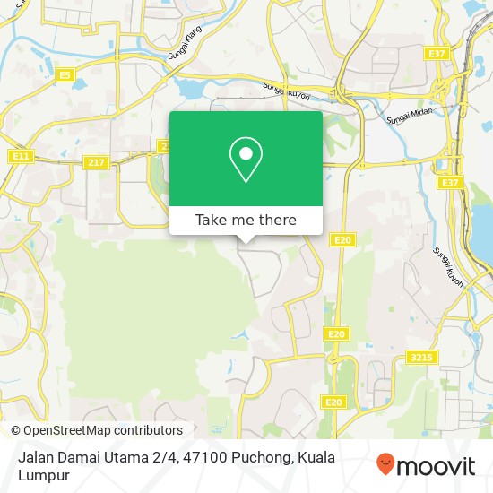 Peta Jalan Damai Utama 2 / 4, 47100 Puchong