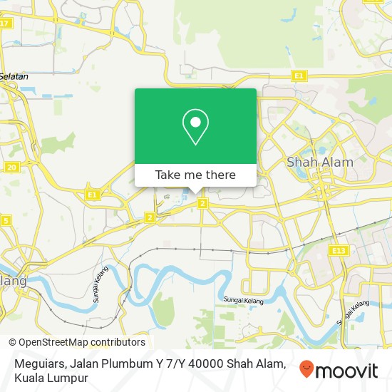 Peta Meguiars, Jalan Plumbum Y 7 / Y 40000 Shah Alam