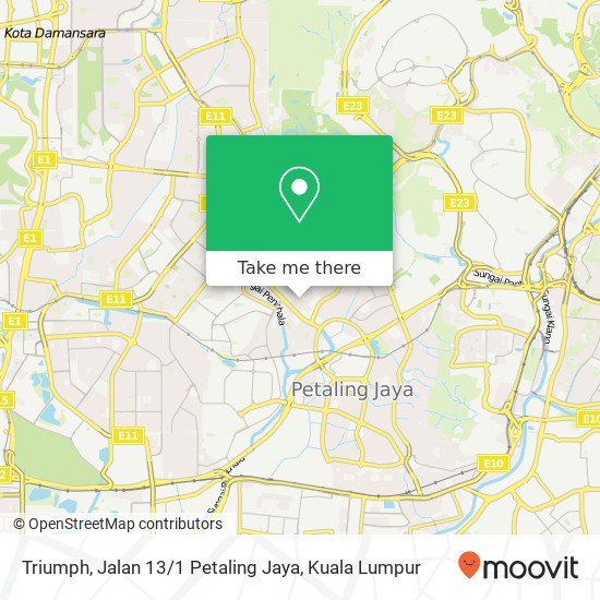 Triumph, Jalan 13 / 1 Petaling Jaya map