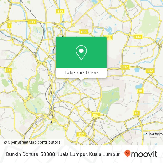 Peta Dunkin Donuts, 50088 Kuala Lumpur