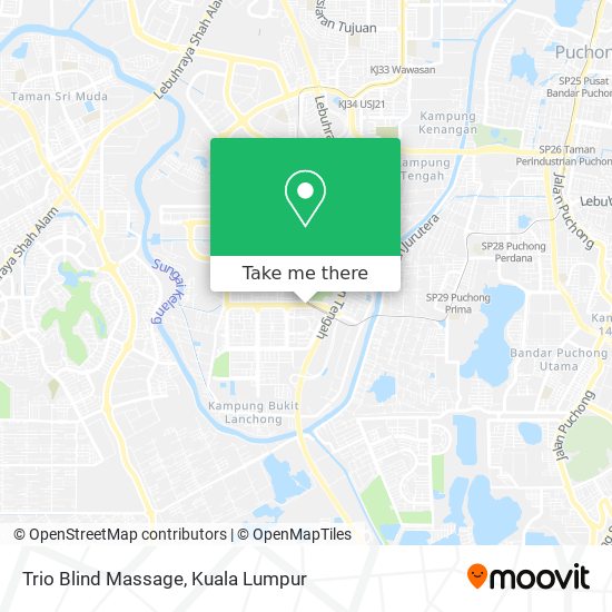 Trio Blind Massage map