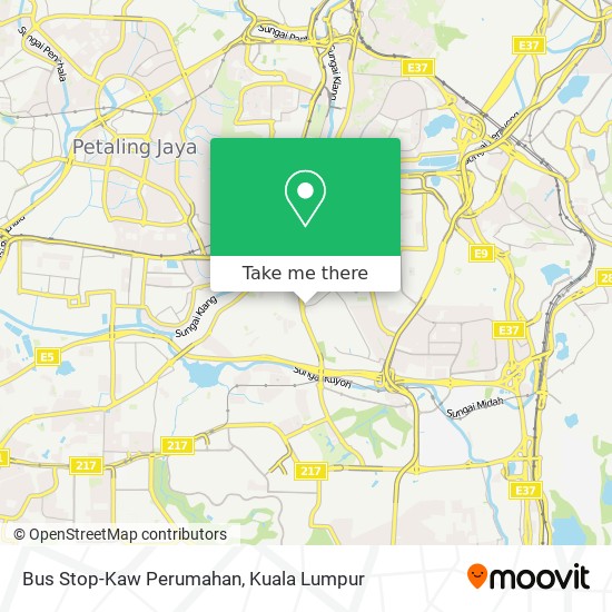 Bus Stop-Kaw Perumahan map