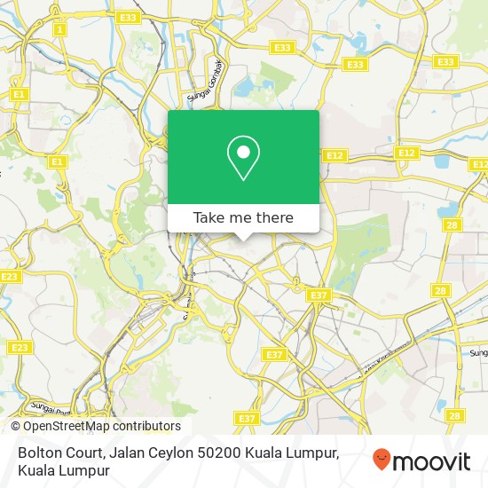 Peta Bolton Court, Jalan Ceylon 50200 Kuala Lumpur