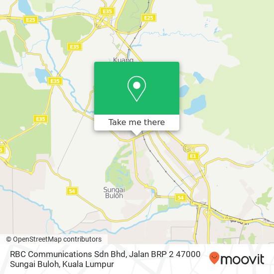 RBC Communications Sdn Bhd, Jalan BRP 2 47000 Sungai Buloh map