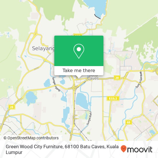 Green Wood City Furniture, 68100 Batu Caves map