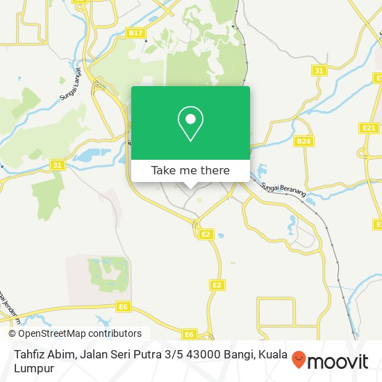 Tahfiz Abim, Jalan Seri Putra 3 / 5 43000 Bangi map