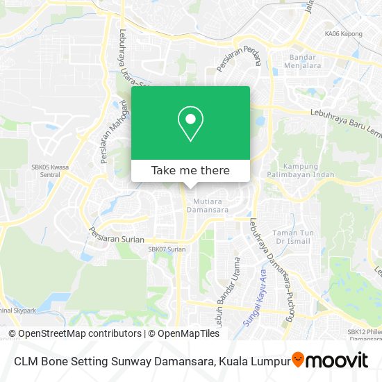 Peta CLM Bone Setting Sunway Damansara