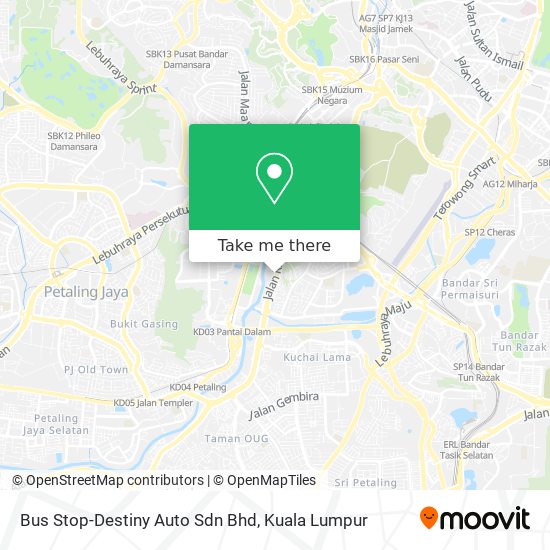 Bus Stop-Destiny Auto Sdn Bhd map