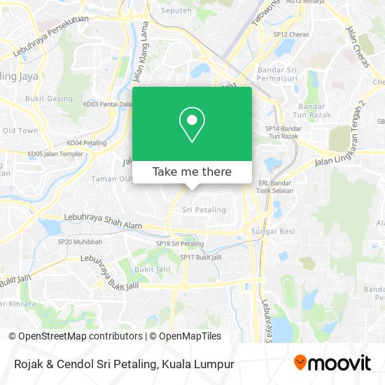 Rojak & Cendol Sri Petaling map