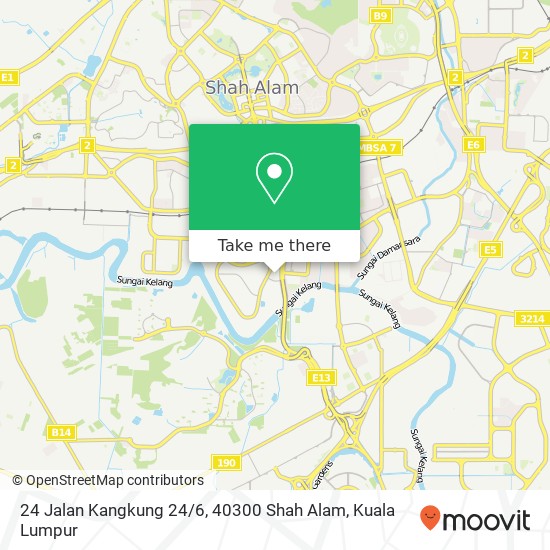 Peta 24 Jalan Kangkung 24 / 6, 40300 Shah Alam