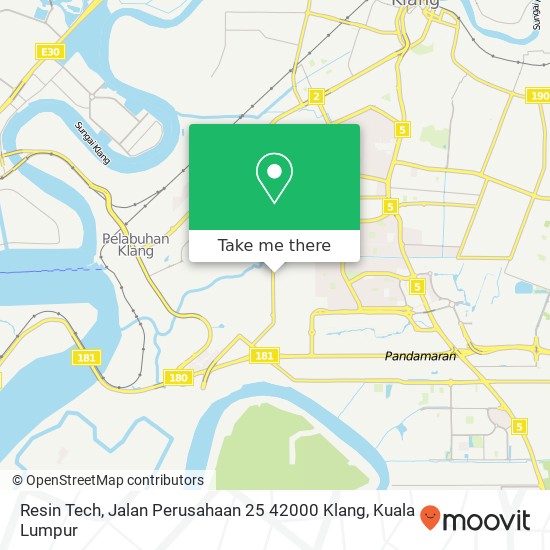 Peta Resin Tech, Jalan Perusahaan 25 42000 Klang