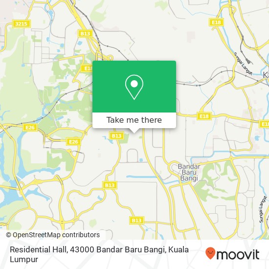 Residential Hall, 43000 Bandar Baru Bangi map