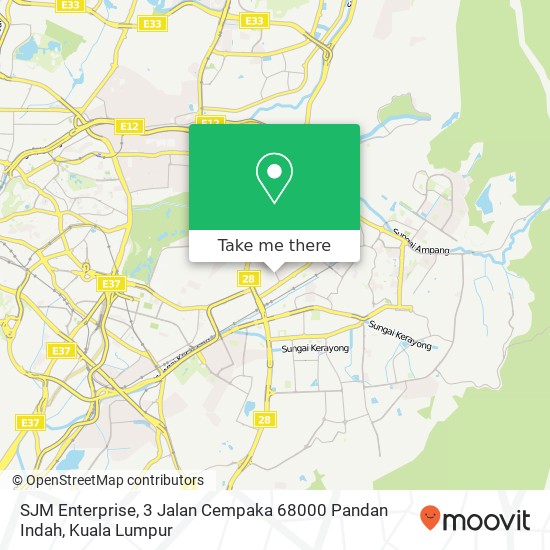 SJM Enterprise, 3 Jalan Cempaka 68000 Pandan Indah map