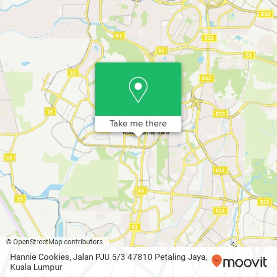 Hannie Cookies, Jalan PJU 5 / 3 47810 Petaling Jaya map