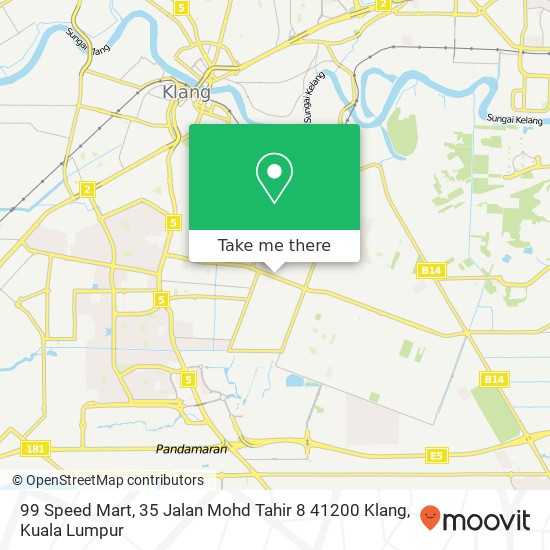 Peta 99 Speed Mart, 35 Jalan Mohd Tahir 8 41200 Klang