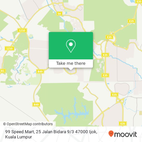 99 Speed Mart, 25 Jalan Bidara 9 / 3 47000 Ijok map