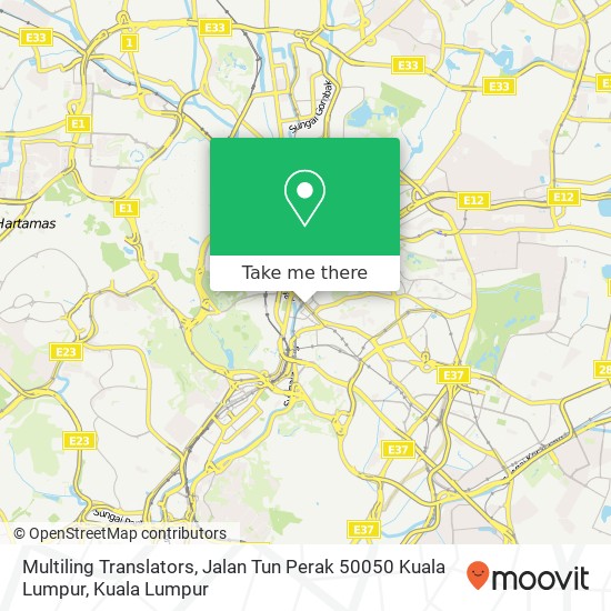 Peta Multiling Translators, Jalan Tun Perak 50050 Kuala Lumpur