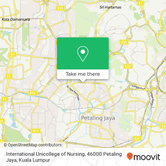 International Unicollege of Nursing, 46000 Petaling Jaya map