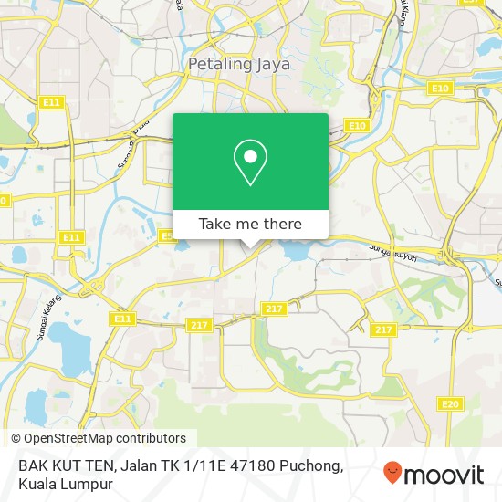 BAK KUT TEN, Jalan TK 1 / 11E 47180 Puchong map