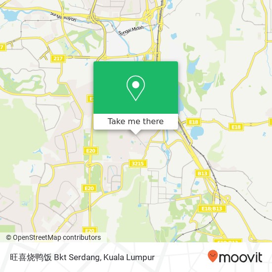 旺喜烧鸭饭 Bkt Serdang map