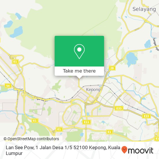 Peta Lan See Pow, 1 Jalan Desa 1 / 5 52100 Kepong