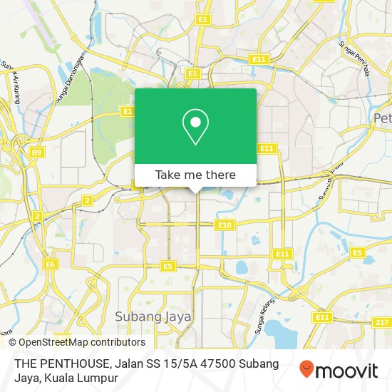 THE PENTHOUSE, Jalan SS 15 / 5A 47500 Subang Jaya map