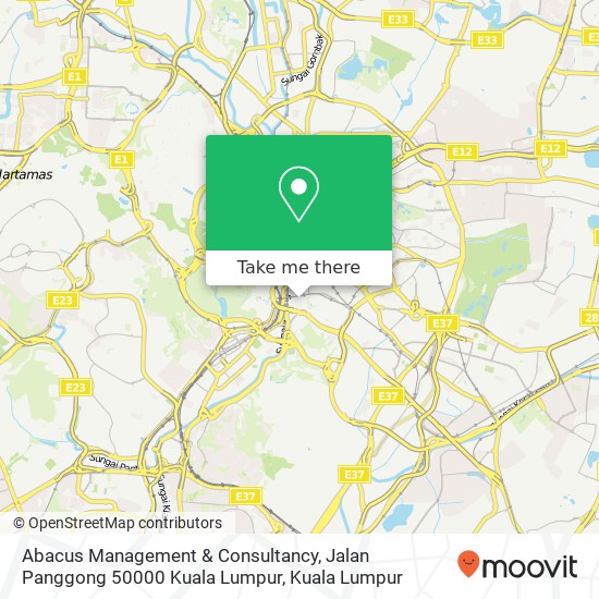 Peta Abacus Management & Consultancy, Jalan Panggong 50000 Kuala Lumpur