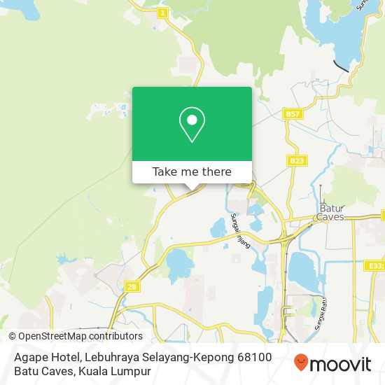 Agape Hotel, Lebuhraya Selayang-Kepong 68100 Batu Caves map