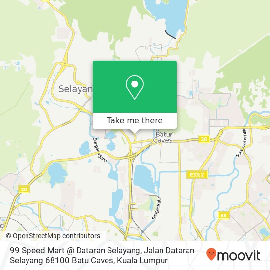 99 Speed Mart @ Dataran Selayang, Jalan Dataran Selayang 68100 Batu Caves map