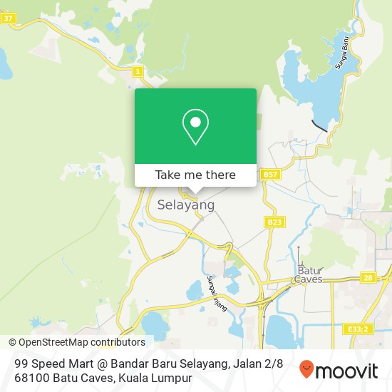 Peta 99 Speed Mart @ Bandar Baru Selayang, Jalan 2 / 8 68100 Batu Caves