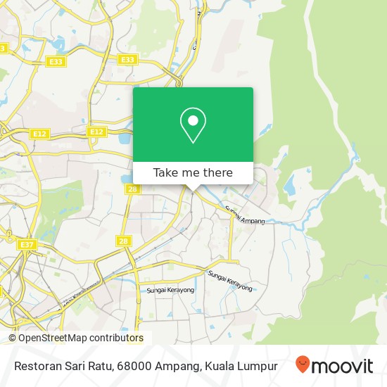 Restoran Sari Ratu, 68000 Ampang map