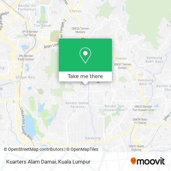 Kuarters Alam Damai map