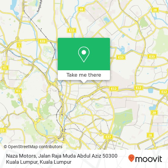 Naza Motors, Jalan Raja Muda Abdul Aziz 50300 Kuala Lumpur map