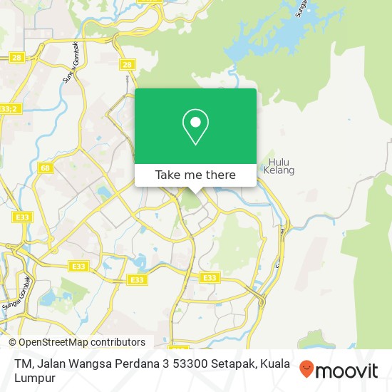 TM, Jalan Wangsa Perdana 3 53300 Setapak map