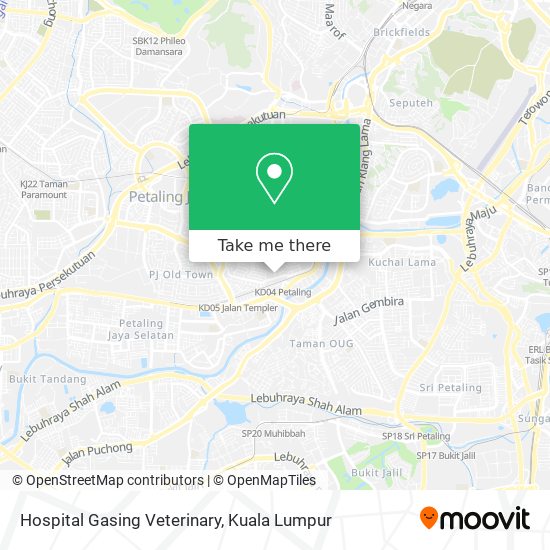 Hospital Gasing Veterinary map