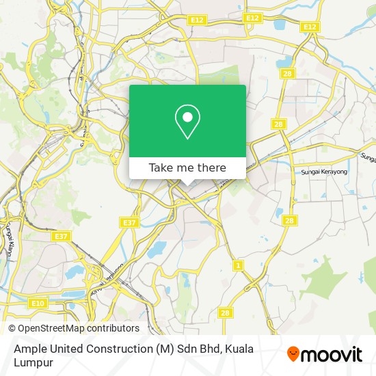 Peta Ample United Construction (M) Sdn Bhd