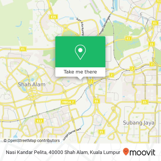 Peta Nasi Kandar Pelita, 40000 Shah Alam