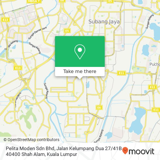 Pelita Moden Sdn Bhd, Jalan Kelumpang Dua 27 / 41B 40400 Shah Alam map