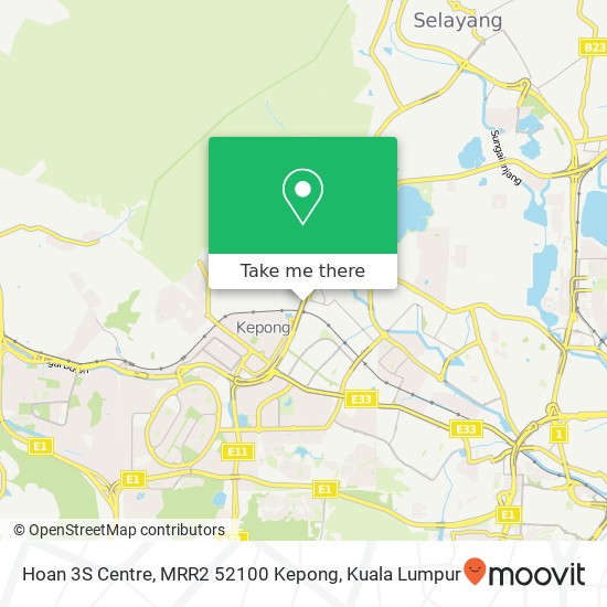 Peta Hoan 3S Centre, MRR2 52100 Kepong