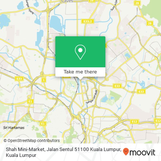 Shah Mini-Market, Jalan Sentul 51100 Kuala Lumpur map