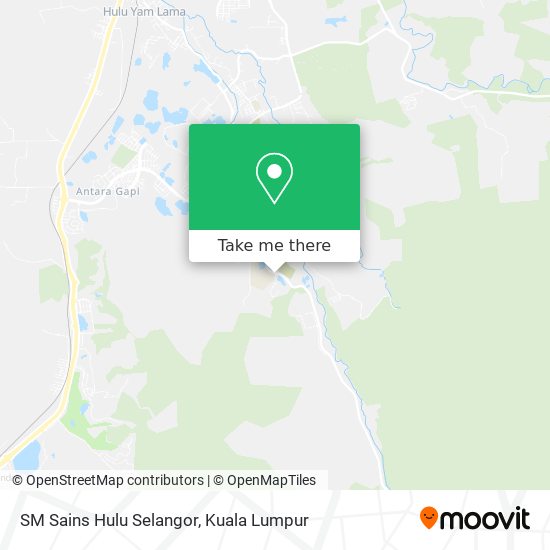 Peta SM Sains Hulu Selangor