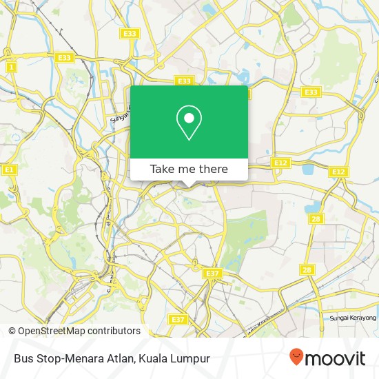 Bus Stop-Menara Atlan map