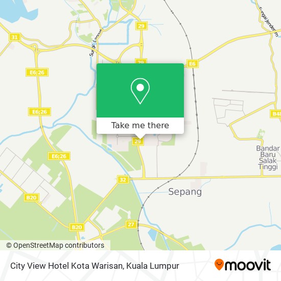 City View Hotel Kota Warisan map