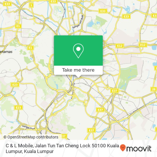 Peta C & L Mobile, Jalan Tun Tan Cheng Lock 50100 Kuala Lumpur