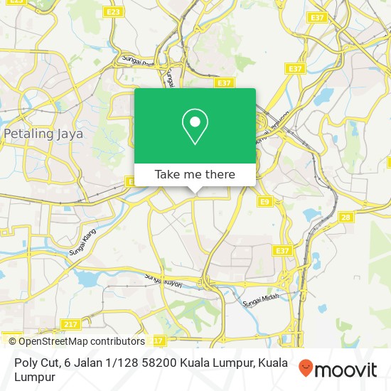 Poly Cut, 6 Jalan 1 / 128 58200 Kuala Lumpur map