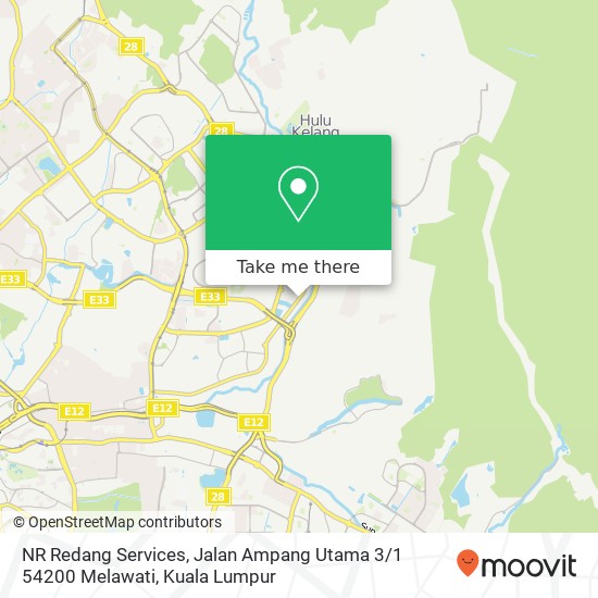 Peta NR Redang Services, Jalan Ampang Utama 3 / 1 54200 Melawati