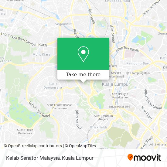 Peta Kelab Senator Malaysia