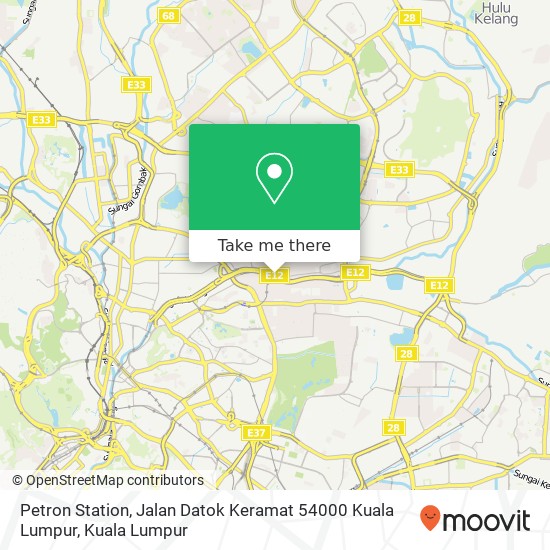 Peta Petron Station, Jalan Datok Keramat 54000 Kuala Lumpur