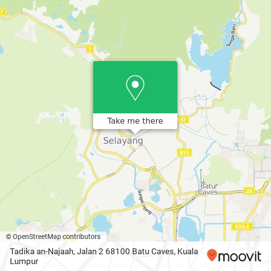 Peta Tadika an-Najaah, Jalan 2 68100 Batu Caves