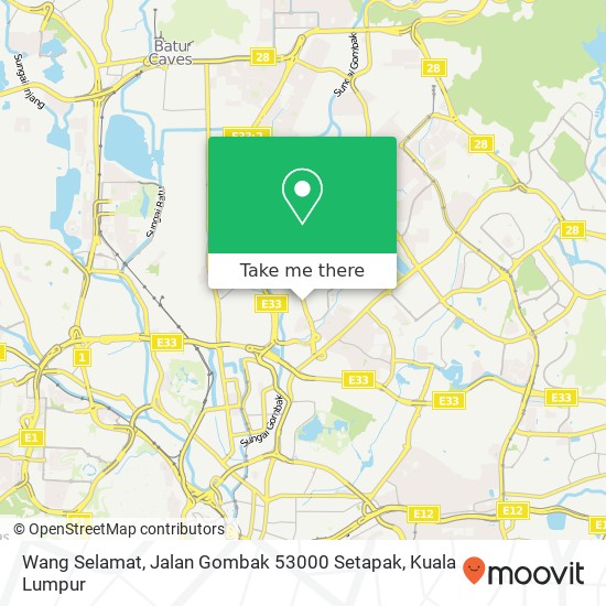 Peta Wang Selamat, Jalan Gombak 53000 Setapak